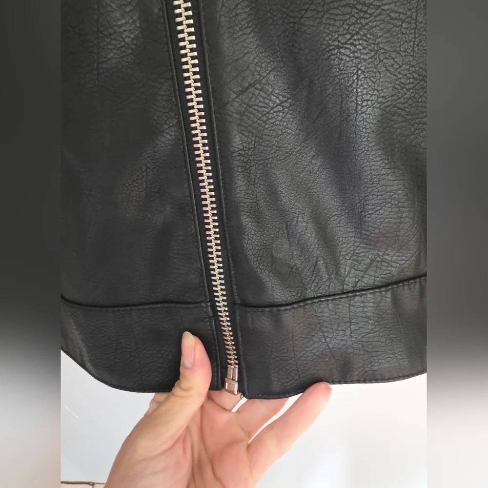 Guess Men's Black Faux Leather Jacket